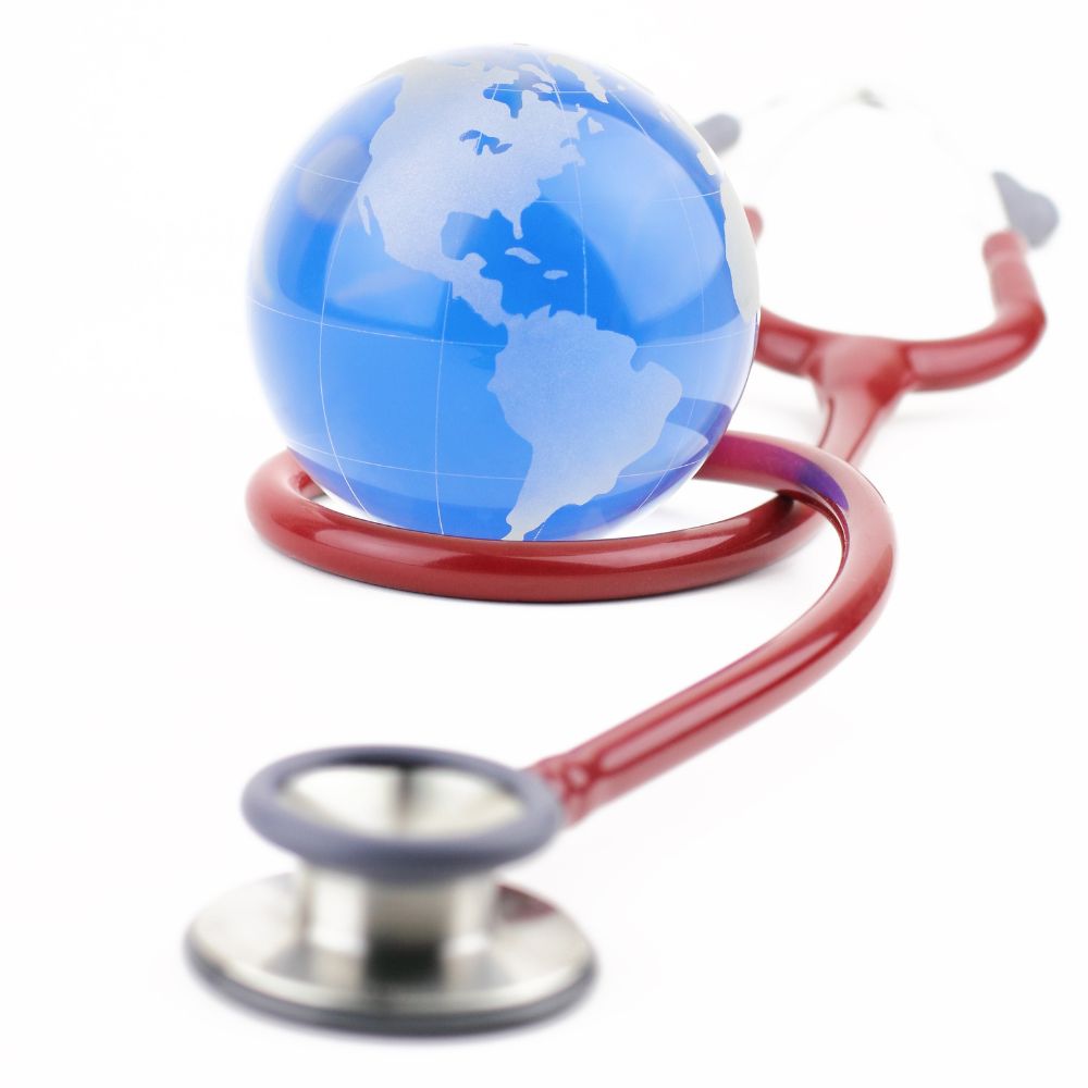 stethoscope globe